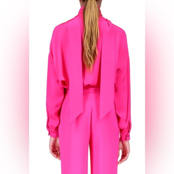 Libertine ‘OVERSATURATED SILKS’ PINK TIE BLOUSE and PANTS - Picture 3 of 16